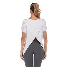 Load image into Gallery viewer, Summer V-Neck Sports T-Shirt with Open Back for Women