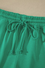 Load image into Gallery viewer, Mist Blue Solid Color Loose Tee Drawstring Shorts 2pcs Outfit