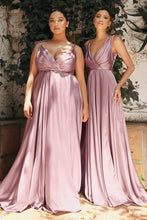 Load image into Gallery viewer, Flowy Satin A-Line Gown