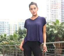 Load image into Gallery viewer, Summer V-Neck Sports T-Shirt with Open Back for Women