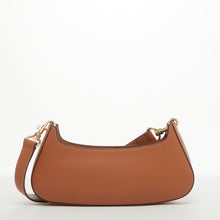 Load image into Gallery viewer, Leather Baguette Bag East West Brown Purse