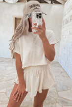 Load image into Gallery viewer, Black 2pcs Cropped Tee and Ruffle High Waist Skort Set