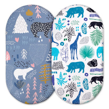 Load image into Gallery viewer, Elastic Printed Fitted Sheet for Baby Cradle & Changing Table