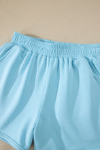Load image into Gallery viewer, Yellow Cream Solid Color Exposed Seam Mock Neck Oversize Tee Casual Shorts 2pcs Outfit
