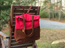 Load image into Gallery viewer, Greenpoint Vegan Backpack Tote with Luggage Sleeve