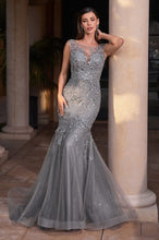 Load image into Gallery viewer, Embellished Mob Mermaid Gown