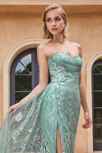 Load image into Gallery viewer, Strapless Glitter Mermaid Gown