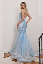 Load image into Gallery viewer, Glitter Printed Mermaid Gown