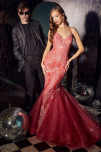 Load image into Gallery viewer, Glitter Printed Mermaid Gown