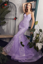 Load image into Gallery viewer, Glitter Printed Mermaid Gown