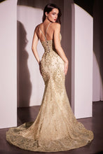 Load image into Gallery viewer, Pearl & Lace Embellished Fit & Flar Gown