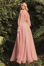Load image into Gallery viewer, Long Sleeve Chiffon Evening Gown