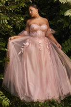 Load image into Gallery viewer, Strapless A-Line Gown And Puff Sleeves