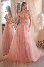 Load image into Gallery viewer, Strapless Layered Tulle Ball Gown