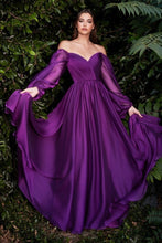 Load image into Gallery viewer, Long Sleeve Chiffon A-Line Dress