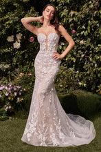 Load image into Gallery viewer, Fit & Flare Lace Contrast Bridal Gown