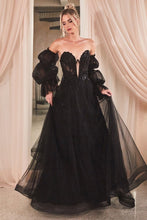 Load image into Gallery viewer, Strapless Ball Gown With Removable Sleeves