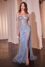 Load image into Gallery viewer, Fully Embellished Off The Shoulder Evening Gown