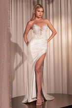 Load image into Gallery viewer, Lace Bodice Strapless Wedding Dress
