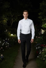 Load image into Gallery viewer, "Charles" White Spread Collar Tuxedo Shirt