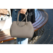 Load image into Gallery viewer, Leather Gray Satchel Bag