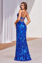 Load image into Gallery viewer, Sequin Printed Fitted Gown