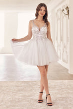 Load image into Gallery viewer, Beaded A-Line Layered Tulle Short Dress