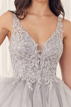 Load image into Gallery viewer, Beaded A-Line Layered Tulle Short Dress