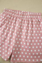 Load image into Gallery viewer, Brown Polka Dot Print Short Set
