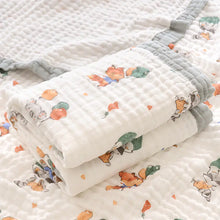 Load image into Gallery viewer, Fluffy Muslin Cotton Baby Blankets with Kids Print