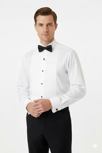 Load image into Gallery viewer, "David" White Wingtip Tuxedo Shirt