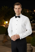 Load image into Gallery viewer, "David" White Wingtip Tuxedo Shirt