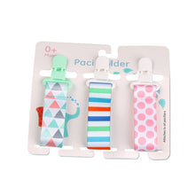 Load image into Gallery viewer, Cartoon Pattern Baby Pacifier Teether Pack of Three