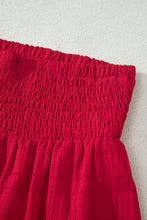 Load image into Gallery viewer, Black Textured Square Neck Top and Shirred High Waist Shorts Set