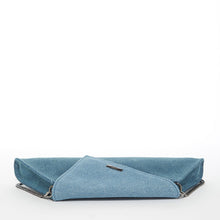 Load image into Gallery viewer, Denim Clutch Bag Two Tone Crossbody Evening Purse Unique Women's Handbag