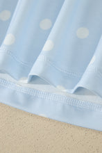 Load image into Gallery viewer, Yellow Exposed Seam Detail Polka Dot Loose Tee Drawstring Shorts Set