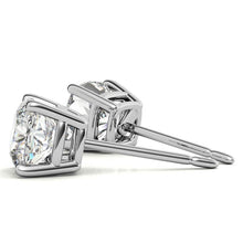 Load image into Gallery viewer, 4.00 CTW Lab Created Moissanite Cushion Cut Stud Earrings in Sterling Silver - 8mm Stones