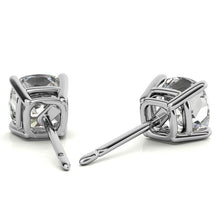 Load image into Gallery viewer, 4.00 CTW Lab Created Moissanite Cushion Cut Stud Earrings in Sterling Silver - 8mm Stones