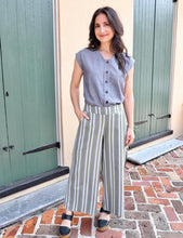 Load image into Gallery viewer, Earth Toned Striped Organic Cotton Pants