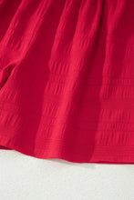 Load image into Gallery viewer, Black Textured Square Neck Top and Shirred High Waist Shorts Set