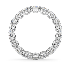 Load image into Gallery viewer, AGI Certified 2 CTW Round Lab Grown Diamond Eternity Band in 14K White Gold (F-VS)
