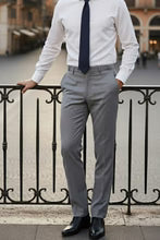 Load image into Gallery viewer, "Ethan" Heather Grey Super 150's Luxury Viscose Blend Suit Pants