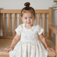 Load image into Gallery viewer, short sleeve twirl dress | bunnies