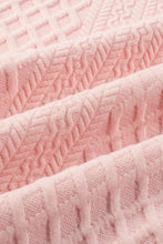 Load image into Gallery viewer, Light Pink Textured Puff Sleeve Ruffled V Neck Shift Mini Dress
