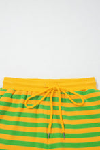 Load image into Gallery viewer, Pink Stripe Puff Short Sleeve T Shirt Matching Shorts Set