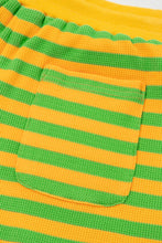 Load image into Gallery viewer, Pink Stripe Puff Short Sleeve T Shirt Matching Shorts Set