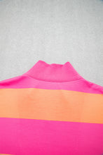 Load image into Gallery viewer, Sky Blue Stripe Seam Detail Half Zip Tee Casual Shorts 2pcs Set