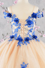 Load image into Gallery viewer, 3-D Flower Embroidery Bead Mesh Kids Dress