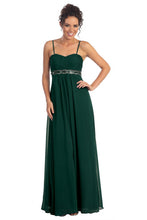 Load image into Gallery viewer, Spaghetti Straps Floor Length Dress Accented with Jewel