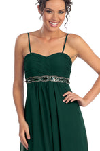 Load image into Gallery viewer, Spaghetti Straps Floor Length Dress Accented with Jewel